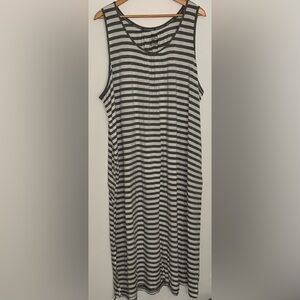 Joyspun Striped Maxi Dress Gray and White